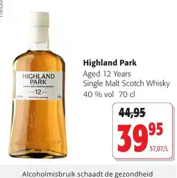 Colruyt Highland Park Aged 12 Years Single Malt Scotch Whisky aanbieding