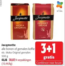 Colruyt Jacqmotte alle bonen of gemalen koffie aanbieding
