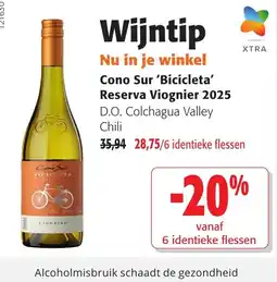 Colruyt Cono Sur 'Bicicleta' Reserva Viognier aanbieding