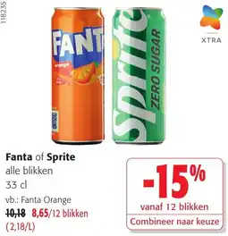Colruyt Fanta of Sprite aanbieding