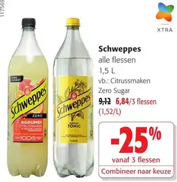 Colruyt Schweppes alle flessen aanbieding