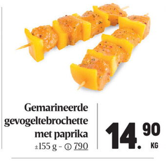 Buurtslagers Gemarineerde gevogeltebrochette met paprika aanbieding