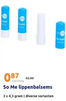 Action So Me lippenbalsems aanbieding