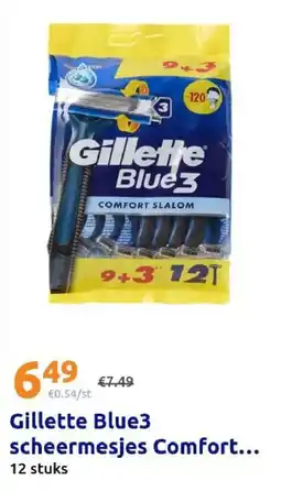 Action Gillette Blue3 scheermesjes Comfort aanbieding