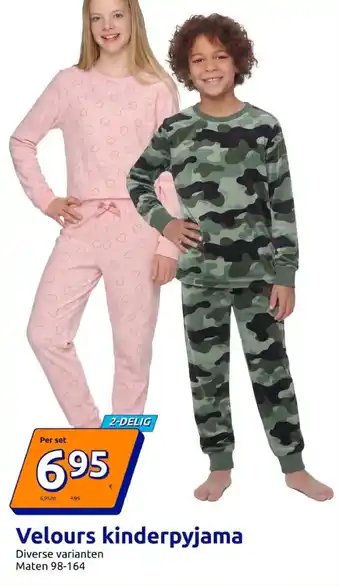 Velours kinderpyjama