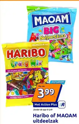 Action Haribo of Maoam uitdeelzak aanbieding