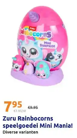 Action Zuru Rainbocorns speelgoedei Mini Mania! aanbieding