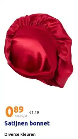 Action Satijnen bonnet aanbieding