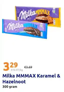 Action Milka MMMAX Karamel & Hazelnoot aanbieding