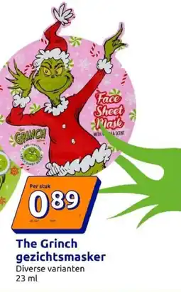 Action The Grinch gezichtsmasker aanbieding