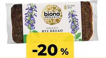 Organic rye bread