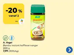 Bio Planet A. Vogel Bambu instant koffie vervanger aanbieding