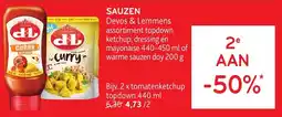 Alvo Devos & Lemmens topdown ketchup, dressing en mayonaise aanbieding