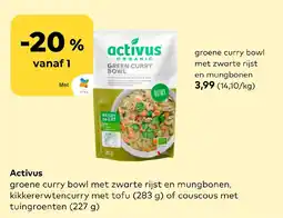 Bio Planet Activus groene curry bowl aanbieding