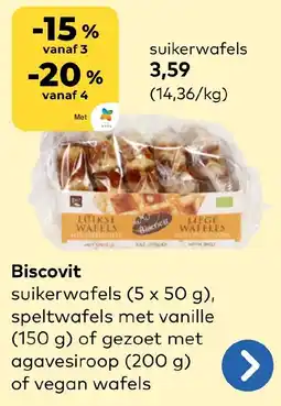 Bio Planet Biscovit suikerwafels aanbieding
