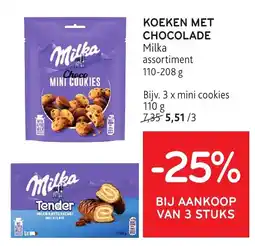 Alvo koeken met chocolade milka assortiment aanbieding