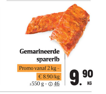 Buurtslagers Gemarineerde sparerib aanbieding