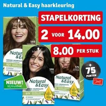 Kruidvat Natural + easy haarkleuring aanbieding