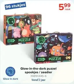 Euroshop Glow-in-the-dark puzzel spookjes / zeedier aanbieding