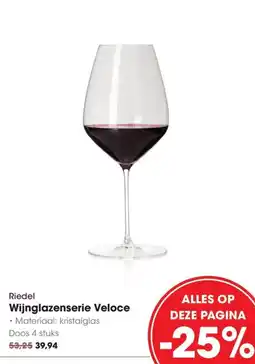 Hanos Wijnglazenserie Veloce aanbieding
