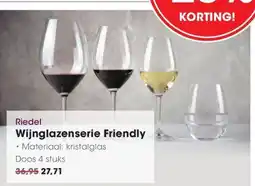 Hanos Riedel Wijnglazenserie Friendly aanbieding