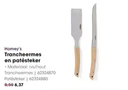 Hanos Trancheermes en patésteker aanbieding