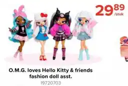 Euroshop O.M.G. loves Hello Kitty & friends fashion doll asst. aanbieding