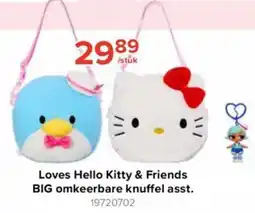 Euroshop Loves Hello Kitty & Friends BIG omkeerbare knuffel asst. aanbieding