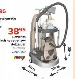 Euroshop Rowenta huishoudtrolley+ stofzuiger aanbieding