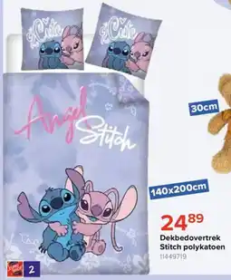 Euroshop Dekbedovertrek Stitch polykatoen aanbieding