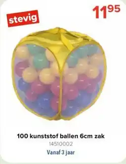 Euroshop 100 kunststof ballen zak aanbieding