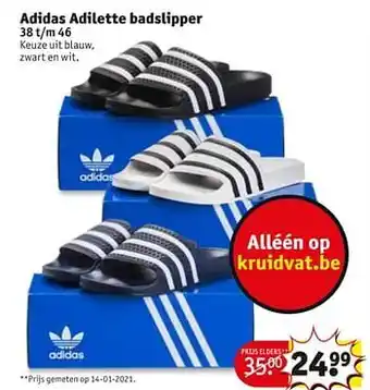 Kruidvat Adidas adilette badslipper aanbieding