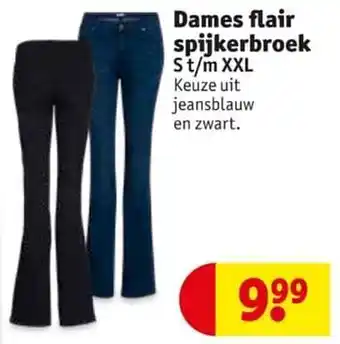 Dames flair spijkerbroek