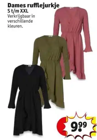 Kruidvat Dames rufflejurkje aanbieding