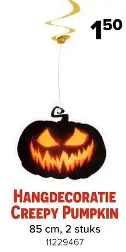 Euroshop Hangdecoratie creepy pumpkin aanbieding