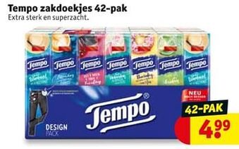 Kruidvat Tempo zakdoekjes aanbieding