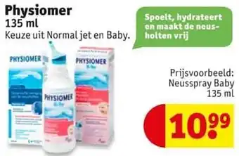 Kruidvat physiomer Neusspray baby 135ml aanbieding