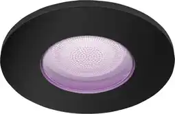 Coolblue Philips Hue Xamento Spot Encastré pour Salles de Bain White and Color - Noir - Rond aanbieding