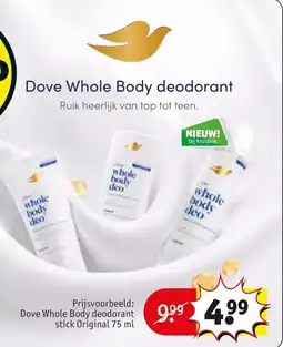 Kruidvat Dove Whole Body deodorant aanbieding