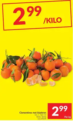 Intermarché Clementines met bladeren aanbieding
