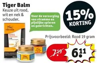 Kruidvat Tiger balm rood 19g aanbieding