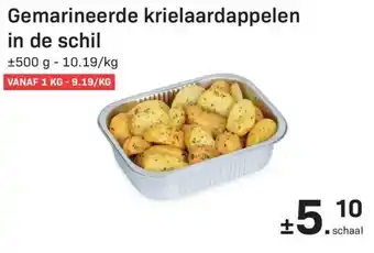 Gemarineerde krielaardappelen in de schil