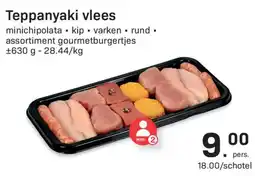 Buurtslagers Teppanyaki vlees aanbieding
