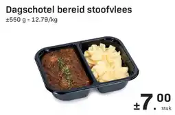 Buurtslagers Dagschotel bereid stoofvlees aanbieding