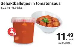 Buurtslagers Gehaktballetjes in tomatensaus aanbieding