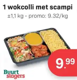 Buurtslagers 1 wokcolli met scampi aanbieding