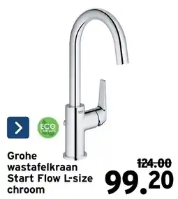 GAMMA grohe wastafelkraan start flow l-size aanbieding