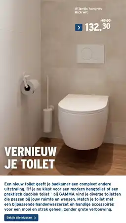GAMMA Atlantic hang-wc Rick wit aanbieding