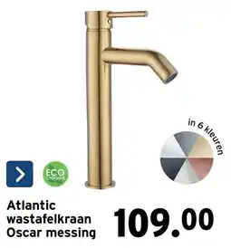 GAMMA Atlantic wastafelkraan Oscar messing aanbieding
