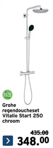 GAMMA Grohe regendoucheset Vitalio Start 250 chroom aanbieding